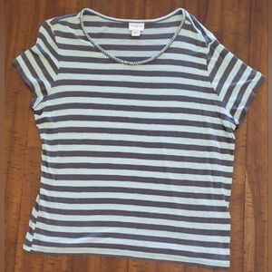 Jaclyn Smith Women's Short Sleeve Beaded Top - Size XL